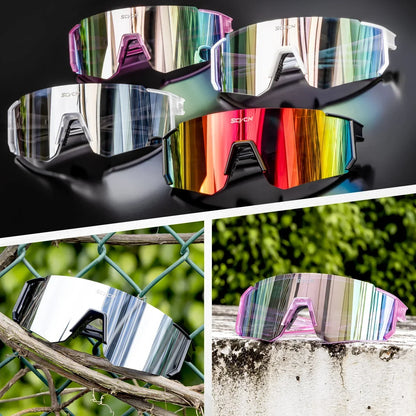SCVCN Sportsonnenbrille für Herren und Damen – Radfahren, Mountainbiken, Biken, Camping, Golf, Baseball, Y2K-Mode, UV400, Street Style